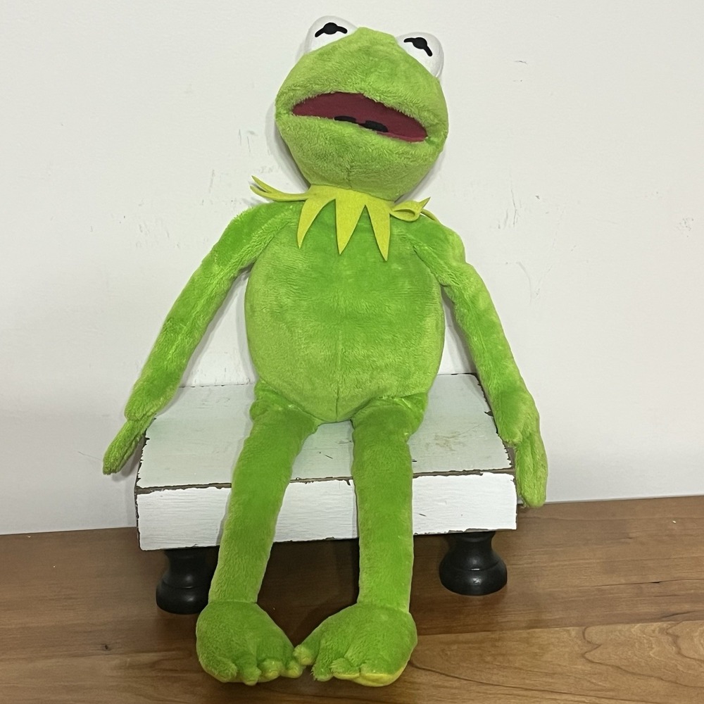 TY Disney Kermit the Frog Muppets Beanie Buddies‎ 16" Plush Green 2015